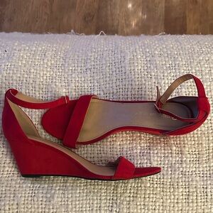 Streetwear Society Red Wedge Sandals Size 10